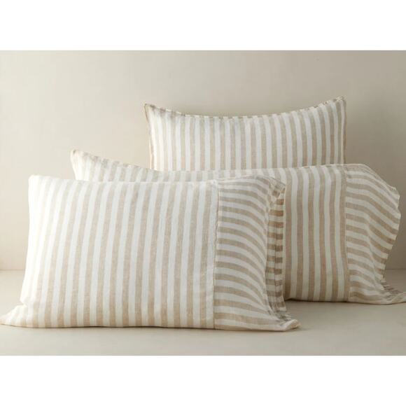 New Lulu and Georgia Thayer Striped Linen Sham- King - Picture 1 of 4